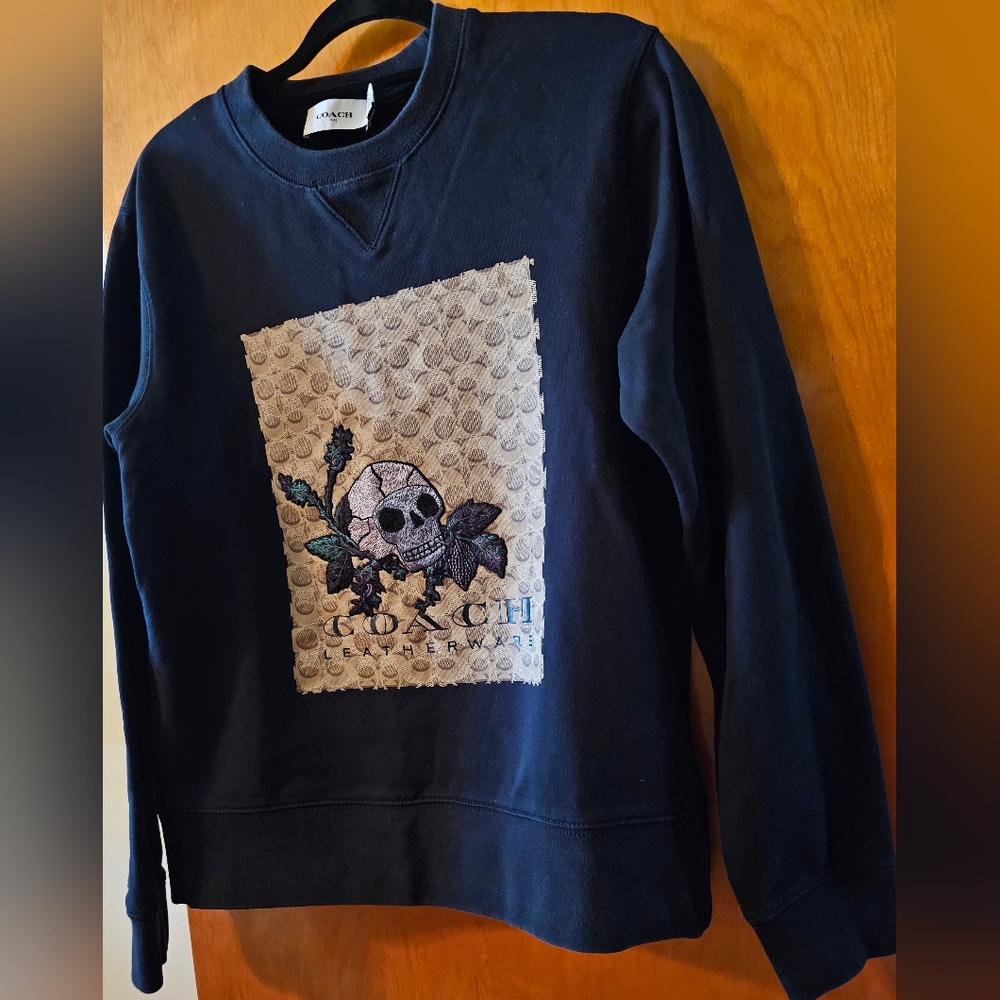 Coach Black Sweatshirt with Skull Design